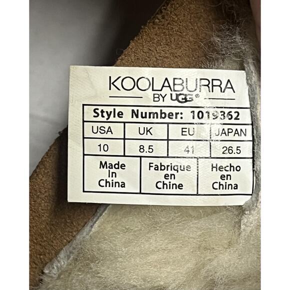 Koolaburra by UGG Boots Womens Size 10 Chestnut Suede Shearling Winter 1019362 - Picture 9 of 10